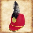 thumbnail image 1 of Vintage Military Style Marching Band Hat – Classic Dress Up Cap for Men and Women in One Size, Retro cosp^lay Headwear with Feather Plume, 1 of 4