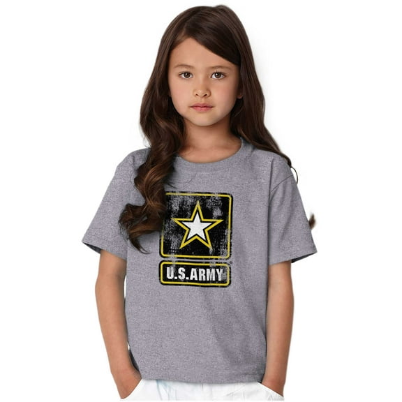 Vintage Military US Army Star Logo Crewneck T Shirts Boy Girl Teen Brisco Brands L