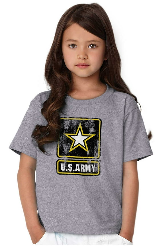 Vintage Military US Army Star Logo Crewneck T Shirts Boy Girl Teen Brisco Brands L