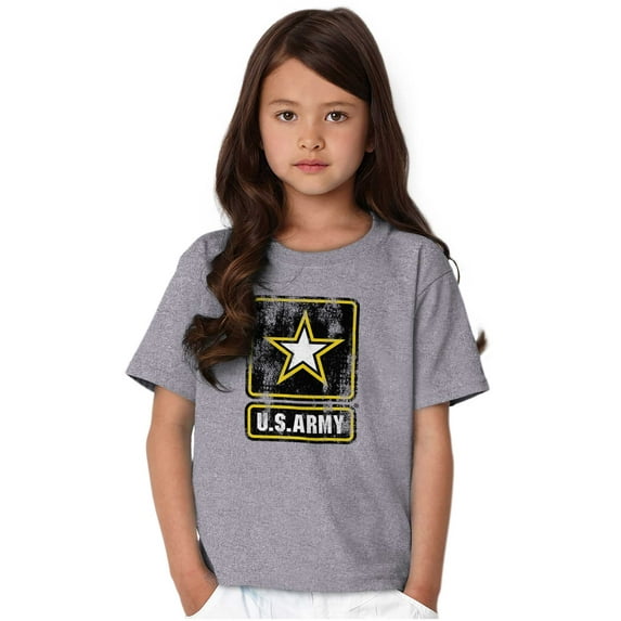 Vintage Military US Army Star Logo Crewneck T Shirts Boy Girl Teen Brisco Brands XS