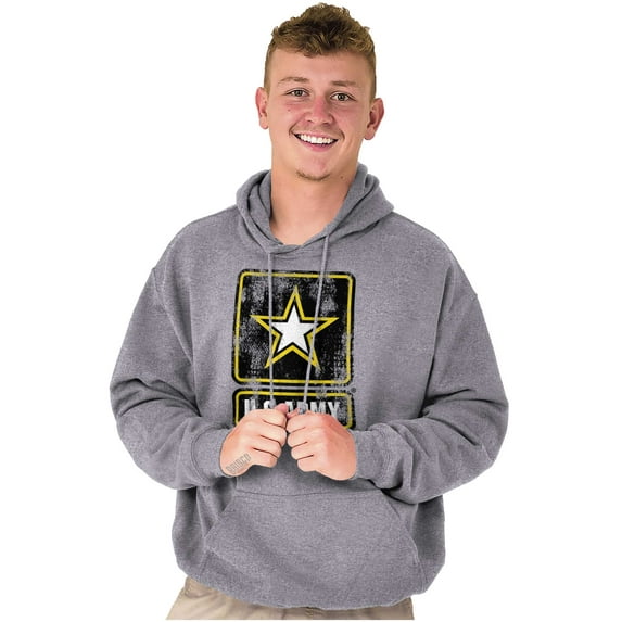 Vintage Military US Army Star Logo Hoodie Sweatshirt Women Men Brisco Brands S