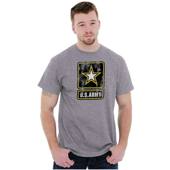 Vintage Military US Army Star Logo Men's Graphic T Shirt Tees Brisco Brands L