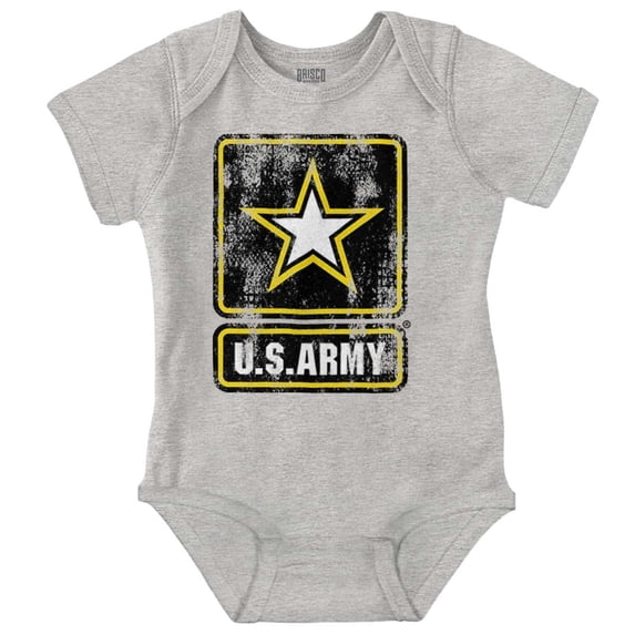 Vintage Military US Army Star Logo Romper Boys or Girls Infant Baby Brisco Brands NB