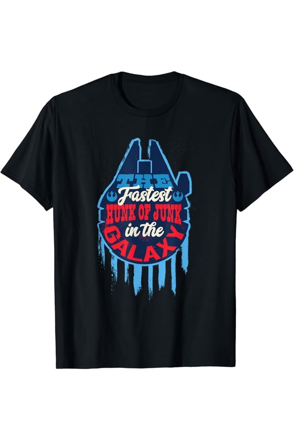 Vintage Millennium Falcon Fastest Hunk of Junk USA T-Shirt S-5XL Birrthday Tee Gifts Vintage Tee -Birthday Gifts