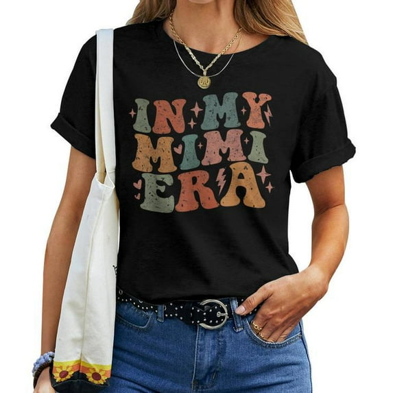 Vintage In My Mimi Era Sarcastic Retro Women T-Shirt, Funny Graphic Tee for Grandmas, Cute Gift Idea for Mimi from Grandkids, Mother's Day or Birthday Celebration Apparel, Retro Style