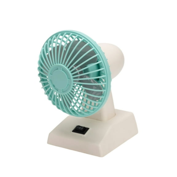 Vintage Mini Desk Fan  Retro Styling with Powerful Airflow, Perfect Gift for Nostalgia Lovers & Kids, White and Blue