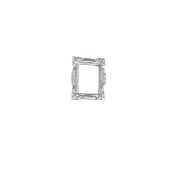 Vintage Mini Embossed Photo Frame, Ornate Resin Picture Border, Antique Gold Style Wall Decor, Small Desktop Art Display, Retro Victorian Inspired Ornament
