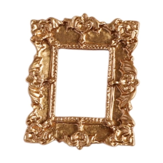 Vintage Mini Relief Frame Border Decor, Small Embossed Photo Frame For Desktop Decoration, Family Photo Display With Retro Design For Home Office Bedroom Living Room
