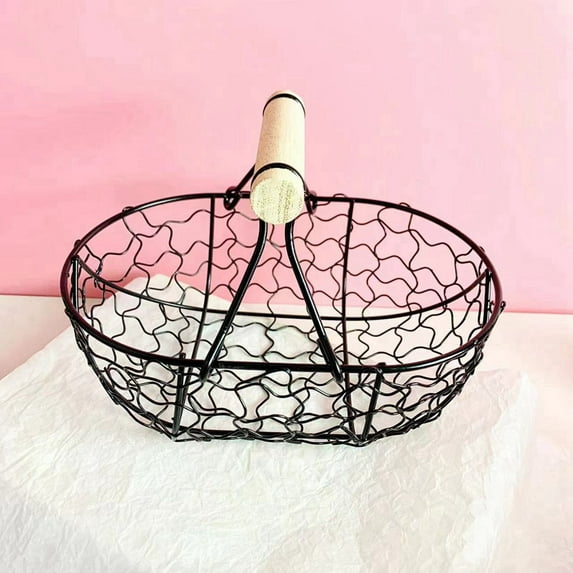 Vintage Mini Wedding Flower Girl Baskets for Flower Fruit Bread Picnic