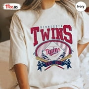 Vintage Minnesota Baseball T-shirt, Twins EST 1901 Shirt,White Color,Size M