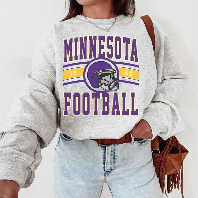 Vintage Minnesota Football Crewneck Sweatshirt The Viking Sweater Charcoal Color Size 2XL Walmart