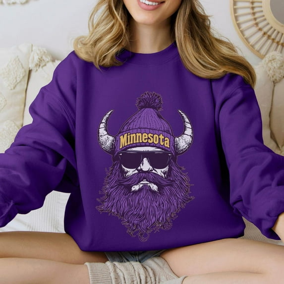 Vintage Minnesota Football Sweatshirt, Trendy Fan Gifts, Game Day Apparel Shirt,Purple color,size S