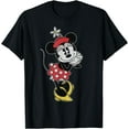 thumbnail image 1 of Vintage Minnie Mouse Sweetheart Pose DTG Print Unisex T-Shirt,Black Color,Size 4XL, 1 of 5