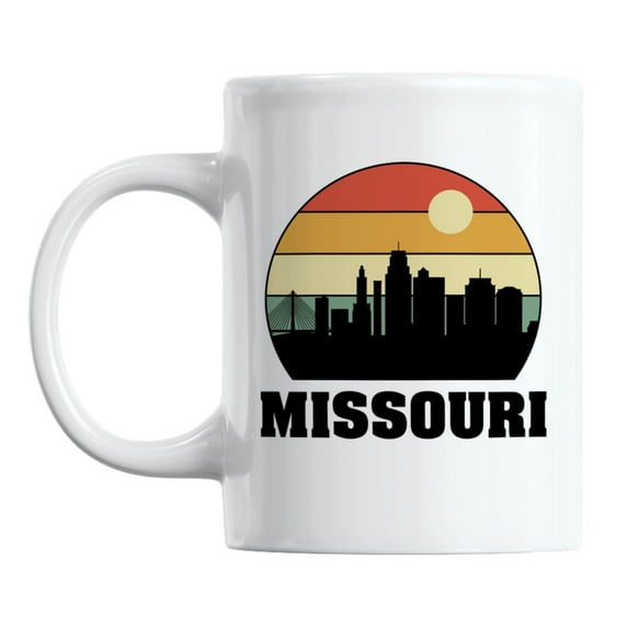 Vintage Missouri State Skyline White Ceramic Coffee & Tea Mug Cup (11oz)