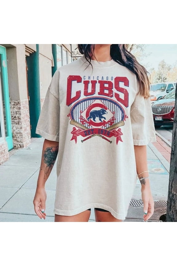 Vintage Mlb 90s Bootleg Chicago T-Shirt, Chicago Baseball Shirt, Vintage Baseball Fan T- Shirt, Cubs T- Shirt, Baseball Unisex T- Shirt