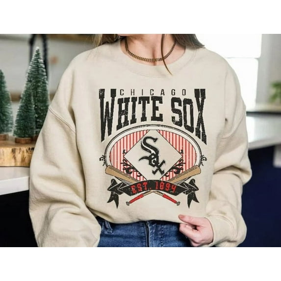 Vintage Mlb 90s Chicago SweatShirt, Chicago Blue Baseball, Baseball Fan Shirt, White Sox SweatShirt