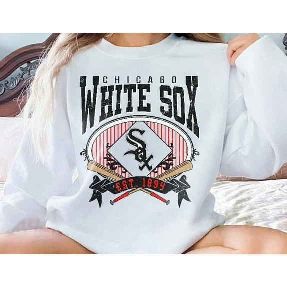 Vintage Mlb 90s Chicago SweatShirt, Chicago Blue Baseball, Baseball Fan Shirt, White Sox SweatShirt