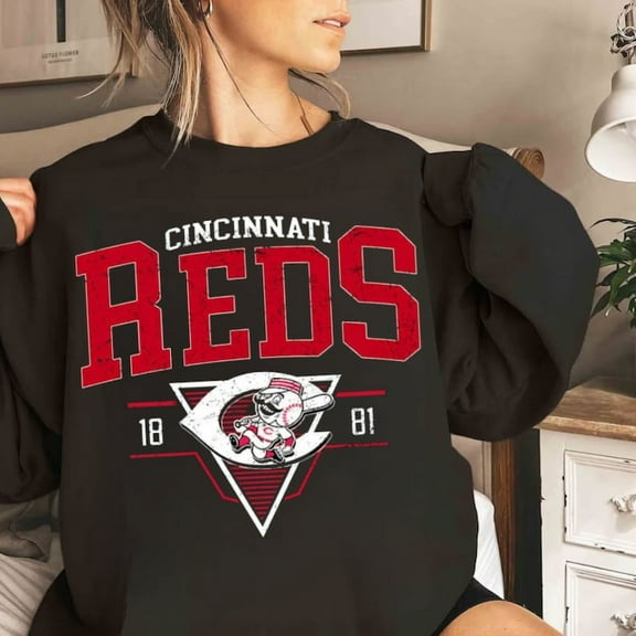 Vintage Mlb 90s Cincinnati SweatShirt, Reds Shirt, Baseball Unisex Sweatshirt