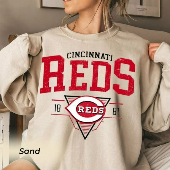 Vintage Mlb 90s Cincinnati SweatShirt, Reds Shirt, Baseball Unisex Sweatshirt