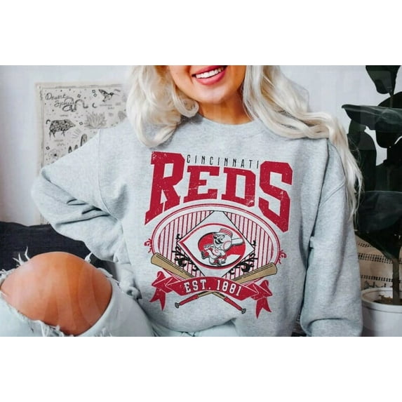 Vintage Mlb 90s Cincinnati Sweatshirt, Reds Shirt, Baseball Unisex SweatShirt