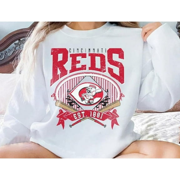 Vintage Mlb 90s Cincinnati Sweatshirt, Reds Shirt, Baseball Unisex SweatShirt