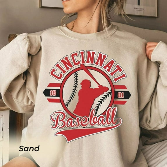Vintage Mlb 90s Cincinnati Sweatshirt, Reds Sweater, Baseball Unisex Shirt