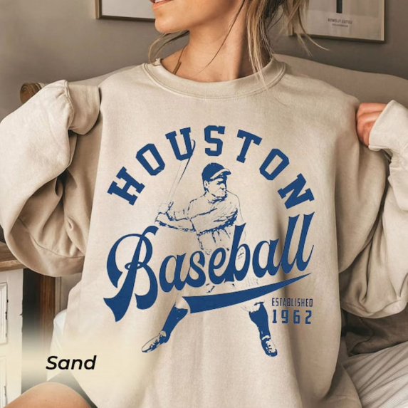 Vintage Mlb 90s Houston Sweatshirt, Astro Sweatshirt, Baseball EST 1962 Unisex Shirt