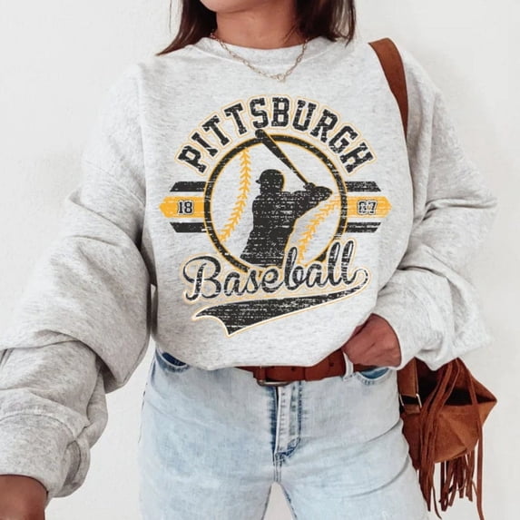 Vintage Mlb 90s Pittsburgh Sweatshirt, Baseball Fan Shirt, Pirates Shirt, Baseball Unisex shirt