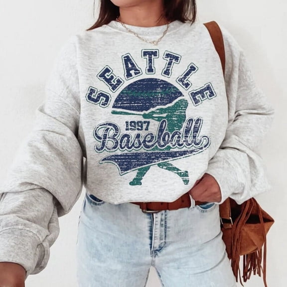 Vintage Mlb 90s Seattle Sweatshirt, Mariners Sweater, Baseball Unisex Shirt
