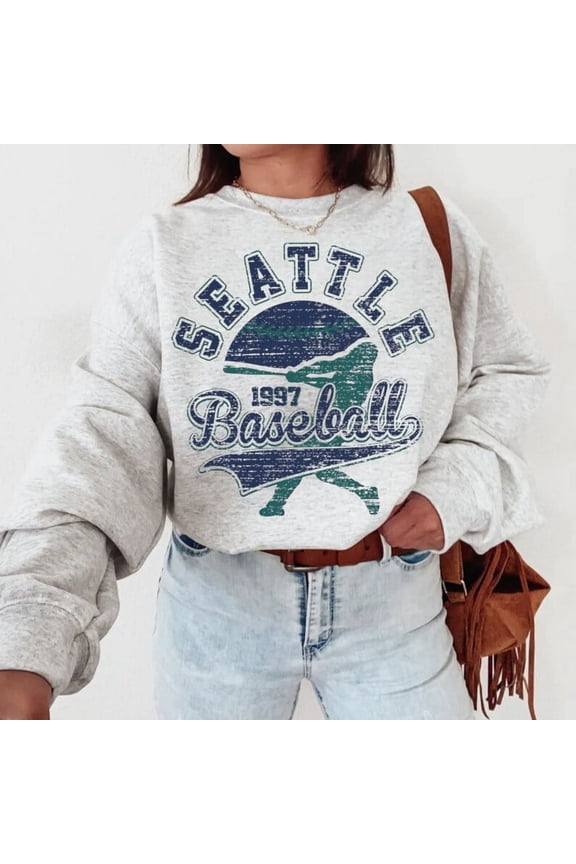 Vintage Mlb 90s Seattle Sweatshirt, Mariners Sweater, Baseball Unisex Shirt