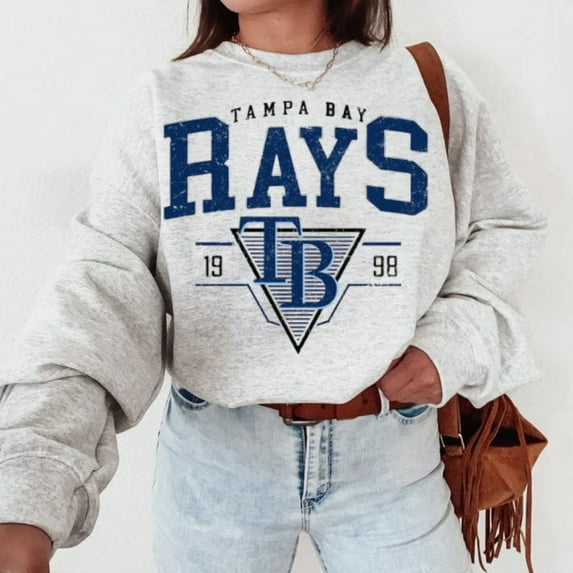 Vintage Mlb 90s Tampa Bay Sweatshirt, Rays Shirt, Baseball Unisex Sweater