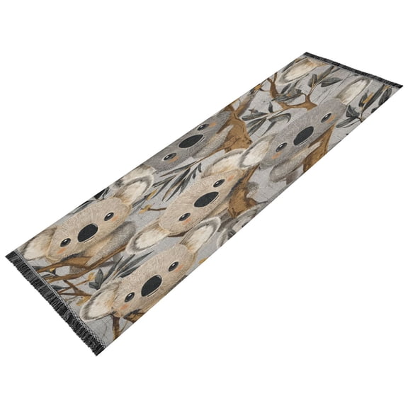 Vintage Modern Runner Rug,Non Slip Machine Washable 72"x23.5" Polyester Material Pet-Friendly Durable,Applicable to Entryway Rug Living Room Rug Brown and Gray