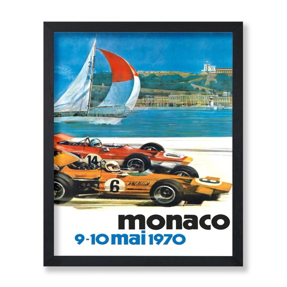 Vintage Monaco Car Racing Poster Retro Monaco Print Gift For Car Enthusiast Coastal Wall Decor For Beach House