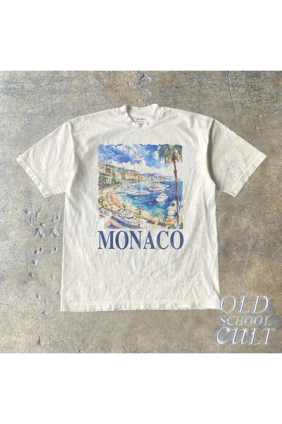 Vintage Monaco Italy Graphic T Shirt, Unisex Retro Summer Shirt, Nostalgia Monaco Tee, Vintage Style Cotton Tee, Sail Shirts