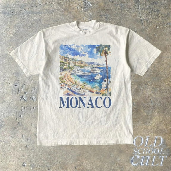Vintage Monaco Italy Graphic T Shirt, Unisex Retro Summer Shirt, Nostalgia Monaco Tee, Vintage Style Cotton Tee, Sail Shirts