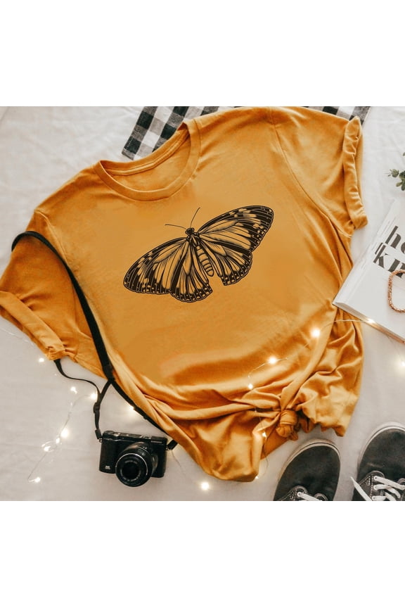 Vintage Monarch Butterfly Shirt Fairycore Shirt Retro Tee Cottagecore Nature T-Shirt Botanical Moth Shirt Butterfly Lover Shirt Garden All Size S-5XL