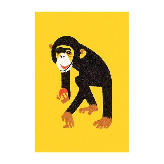 Vintage Monkey Print Wall Art Home Decor Office Wall Art Living Room Decor, Paper Poster Only