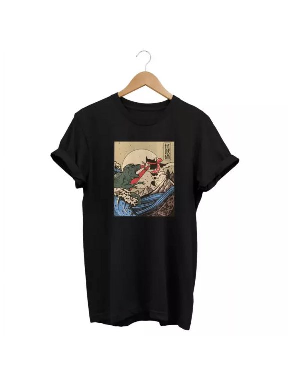 Vintage Monster Cat T-Shirt, Grunge Clothes, Japan Streetwear, Japanese Aesthetic ShirtBirthday Gifts
