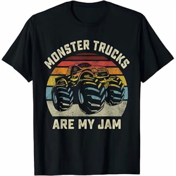 Vintage Monster Truck Retro Style Monster Trucks Are My Jam T-Shirt