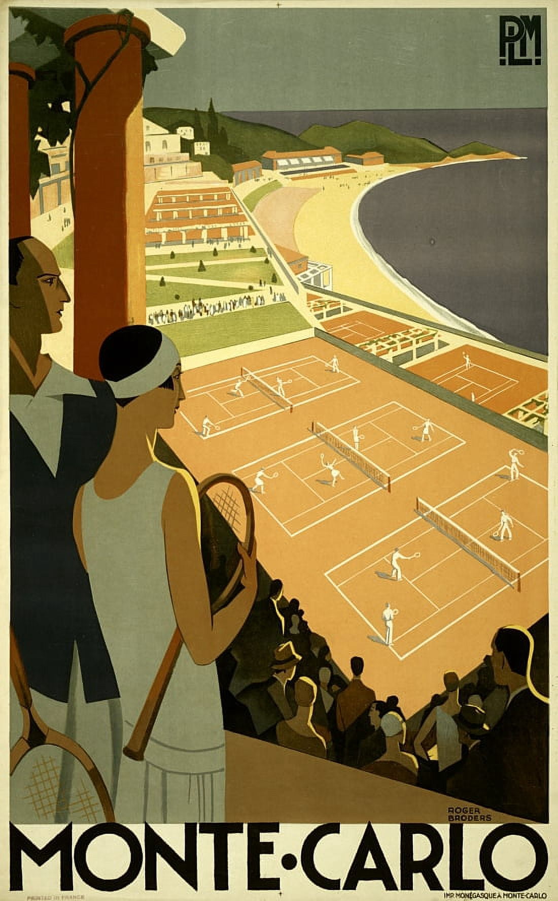 Vintage Monte Carlo Travel Canvas Art -  (18 x 24)