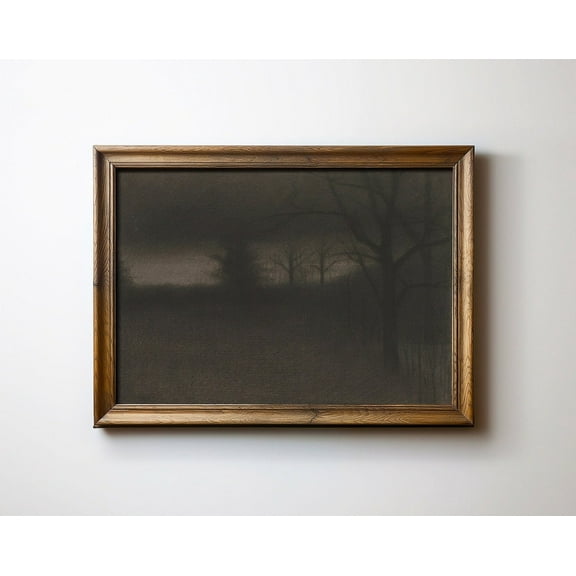 Vintage Moody Abstract Landscape Print, Rustic Dark Academia Decor, Dark Wall Art, Modern Wall Decor, 8x12 UNFRAMED