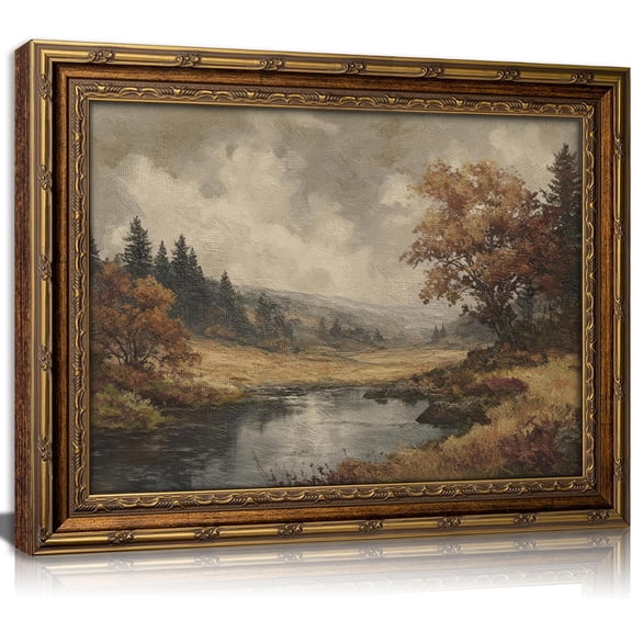 Vintage Moody Landscape Wall Art Print, Classic Decor