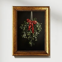 Vintage Moody Mistletoe Print, Decor Wall Art, Neutral Antique Holiday Decor, Coquette Tree Painting Wall Art, Modern Wall Decor, 8x12 UNFRAMED