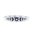 thumbnail image 1 of Vintage Moon Phases On Dainty Lunar Engraved Artisan Band 925 Sterling Silver Size 7, 1 of 5