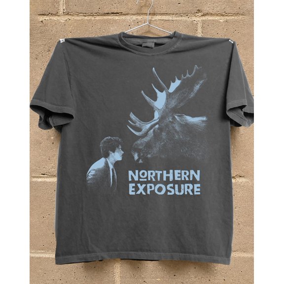 Vintage Moose Graphic T-Shirt, Retro Wilderness Nature Tee, 90s Nostalgia Outdoor Unisex Shirt
