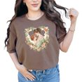 thumbnail image 1 of Vintage Mother and Child Floral Heart Art TShirt, Nostalgic Family Love Graphic Tee, Beautiful Floral Mom and Child Design Shirt, Espresso Comfort Colors T-Shirt, Medium, 1 of 1