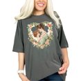 thumbnail image 1 of Vintage Mother and Child Floral Heart Art TShirt, Nostalgic Family Love Graphic Tee, Beautiful Floral Mom and Child Design Shirt, Pepper Comfort Colors T-Shirt, 3XL, 1 of 1