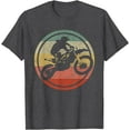 thumbnail image 1 of Vintage Motocross Dirt Bike Enduro Biker Softstyle Unisex T-Shirt,Dark Heather Grey Color,Size L, 1 of 5
