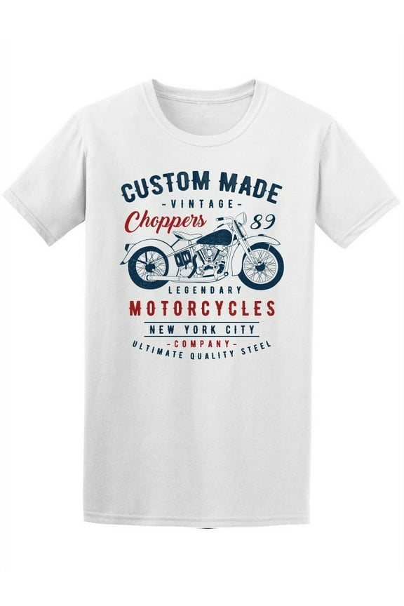 Vintage Motorcycle Choppers T-Shirt Men -Image by Shutterstock, Male Medium