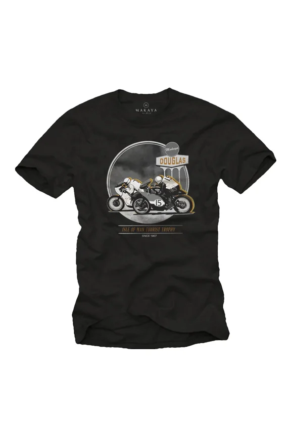 Vintage Motorcycle Men's Tourist Trophy Biker T-Shirt - Men's Cafe Racer